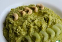 Суп-пюре из горошка с кешью