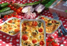 Запеканка с брокколи и индейкой