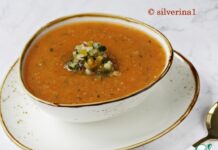 Гаспачо из персиков и томатов