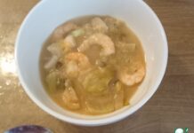 Креветки в ревенево-кокосовом самболе