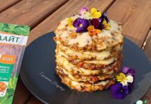 Мясной торт с начинкой для пикника