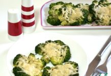 Раздавленная брокколи, запечённая с сыром