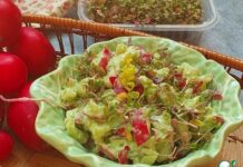 Салат с редисом и руколой «Зелёнка»