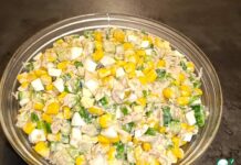 Салат с тунцом и кукурузой