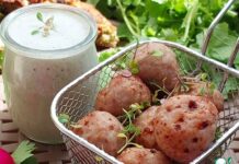 Смузи из редиса к запеченным фрикаделькам