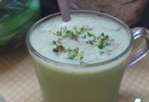 Смузи из стеблей листовой зелени