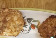 Хрустящие картофельные котлеты с маслинами