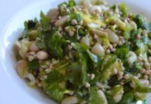 Салат с зелёной гречкой и авокадо