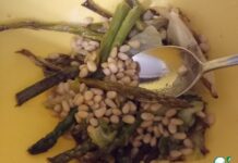 Спаржа, фисташки и лайм на гриле