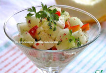 Овощной салат с дыней