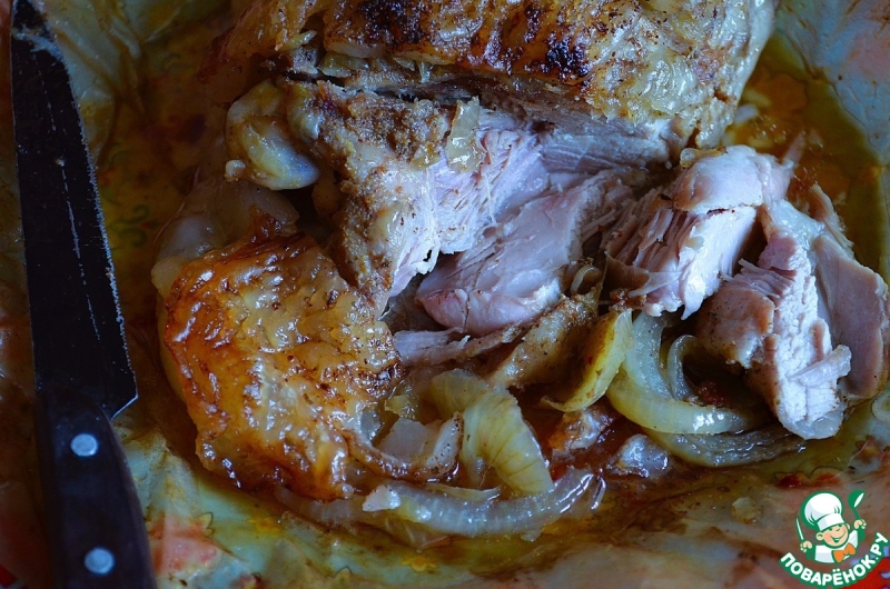 Бедро индейки в бараньем панцире