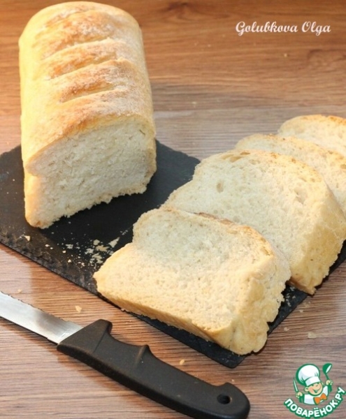 Белый хлеб домашней выпечки