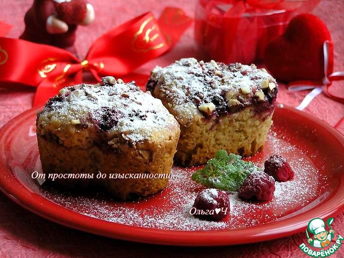Блонди с малиной и миндалем