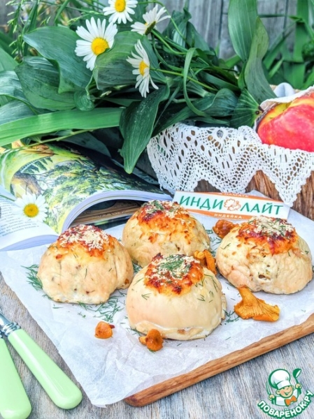 Бомбочки из индейки с лисичками