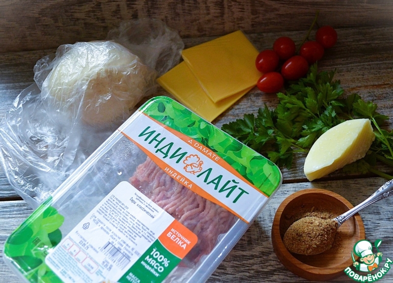 Булки-лодочки с фаршем и сыром