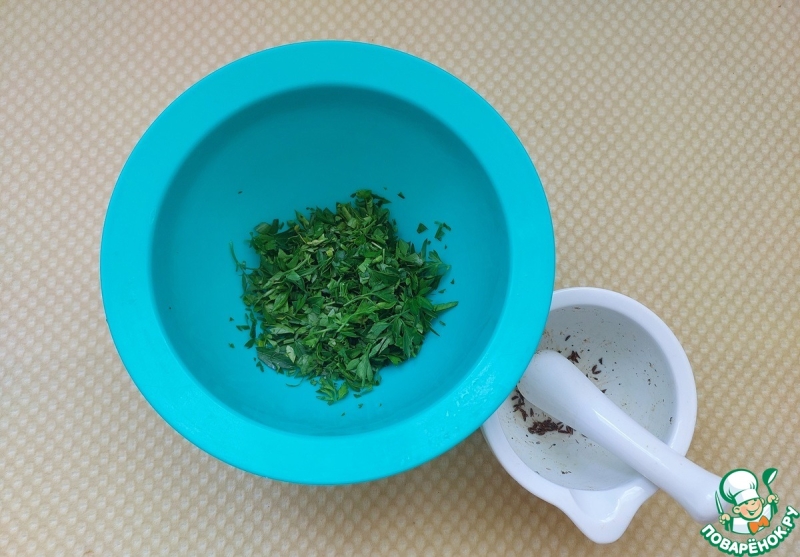 Цветная капуста с петрушкой и чесноком