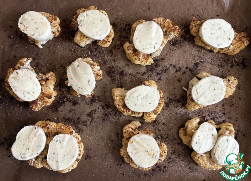 Цветная капуста, запечённая под моцареллой