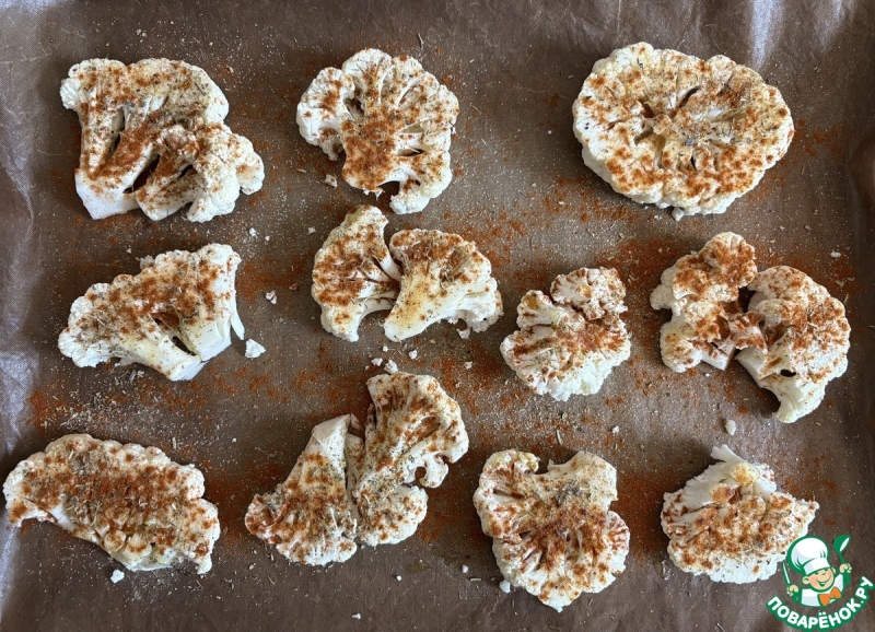 Цветная капуста, запечённая под моцареллой