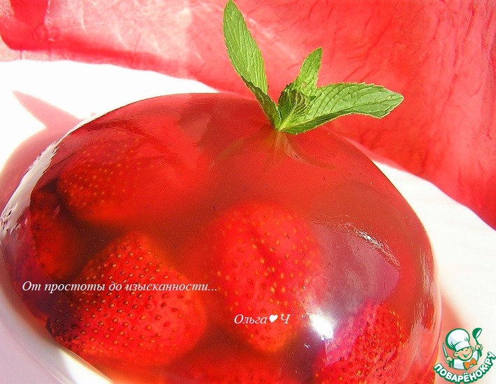 Десерт "Клубника в шампанском"