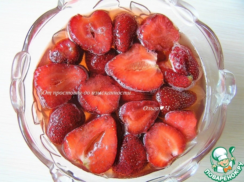 Десерт "Клубника в шампанском"