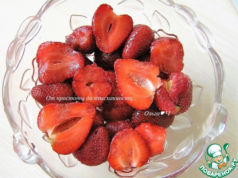 Десерт "Клубника в шампанском"