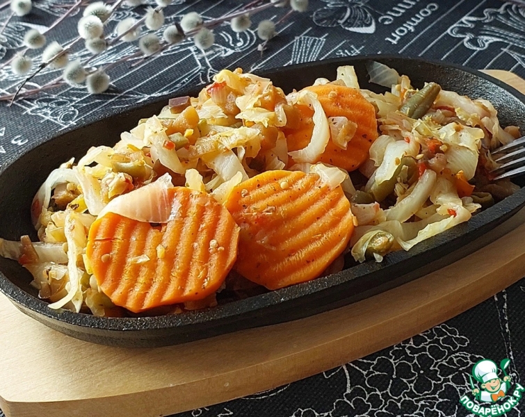 Гарнир "Рататуй" с пекинской капустой