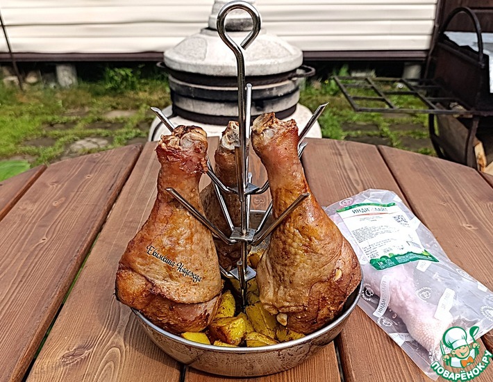 Голени индейки из тандыра