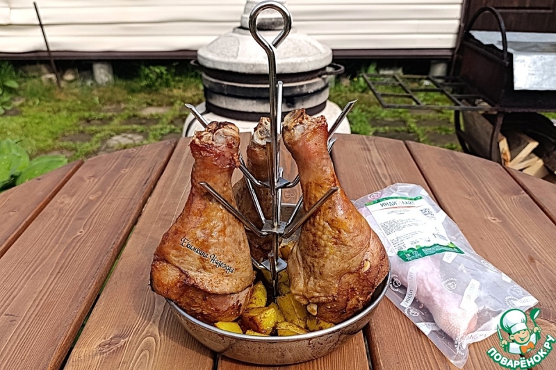 Голени индейки из тандыра