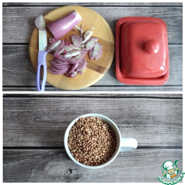 Гречневая каша с грибами и луком