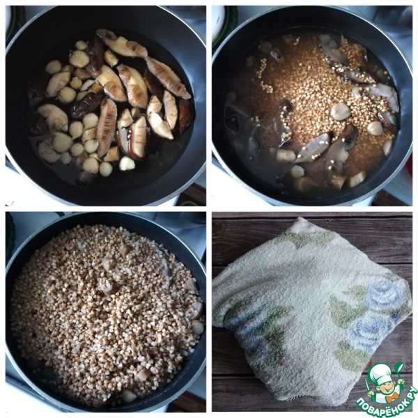 Гречневая каша с грибами и луком