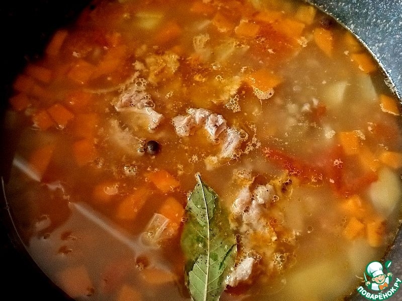 Гречневый суп с тушёнкой "Походный"