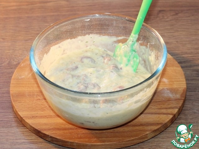 Индейка запеченная в луковом кляре