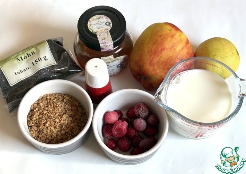 Яблочно-гречневая каша с клюквой