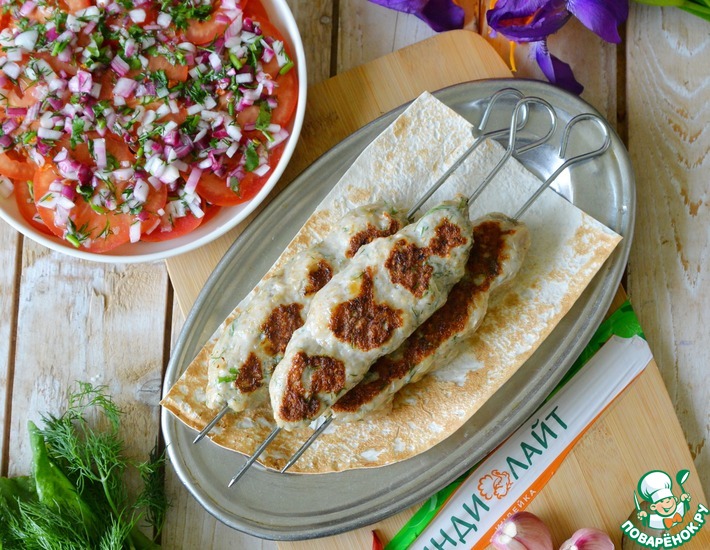 Кебабы из индейки с быстромаринованными помидорами