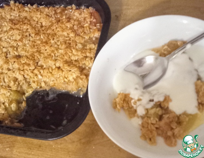 Крамбл из ревеня