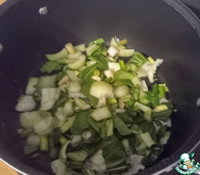 Креветки в ревенево-кокосовом самболе