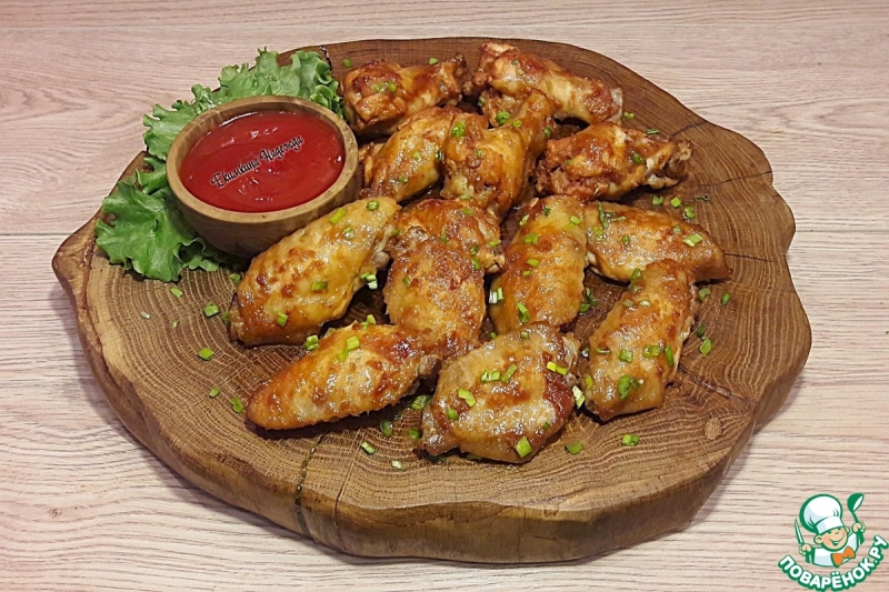 Крылышки, маринованные в остром кетчупе