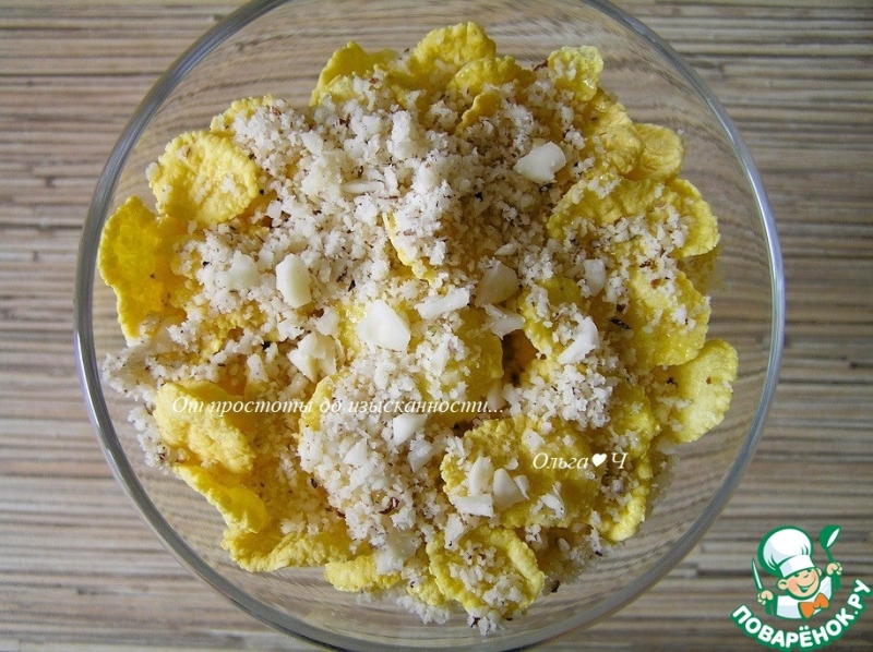 Кукурузные хлопья с орехами
