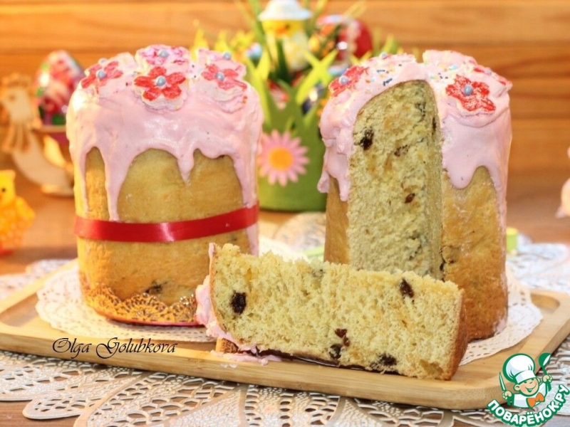 Куличи с брусничной помадкой