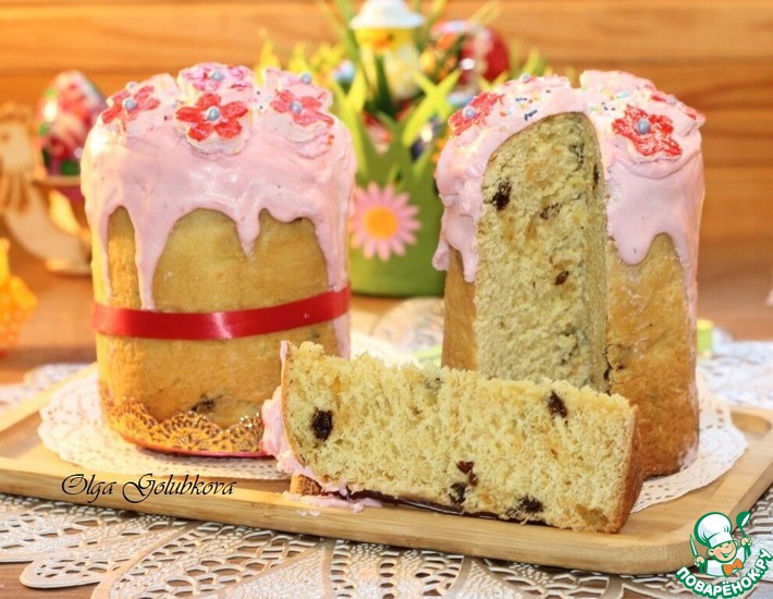 Куличи с брусничной помадкой