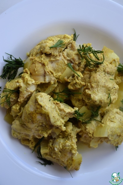 Куриное филе в соусе карри