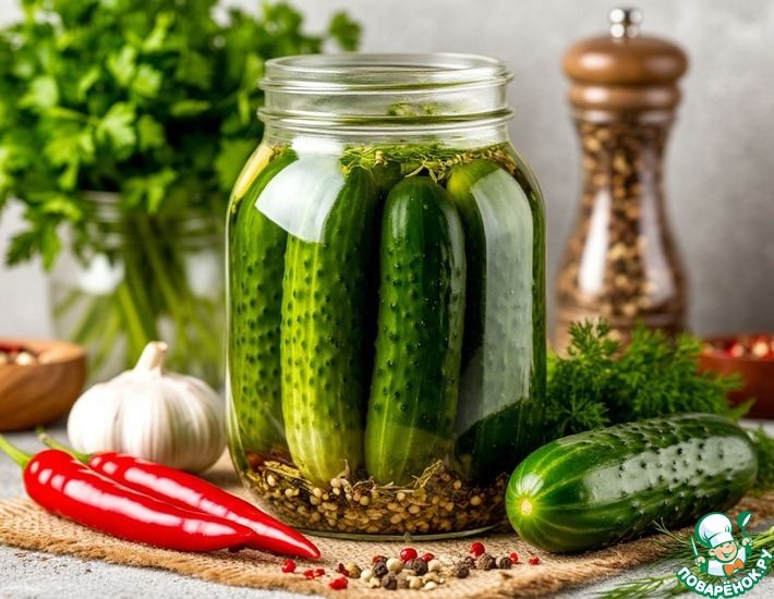 Малосольные огурцы быстрые в банке