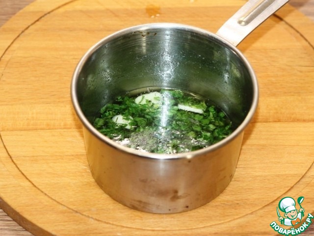Морские узелки с чесночным маслом