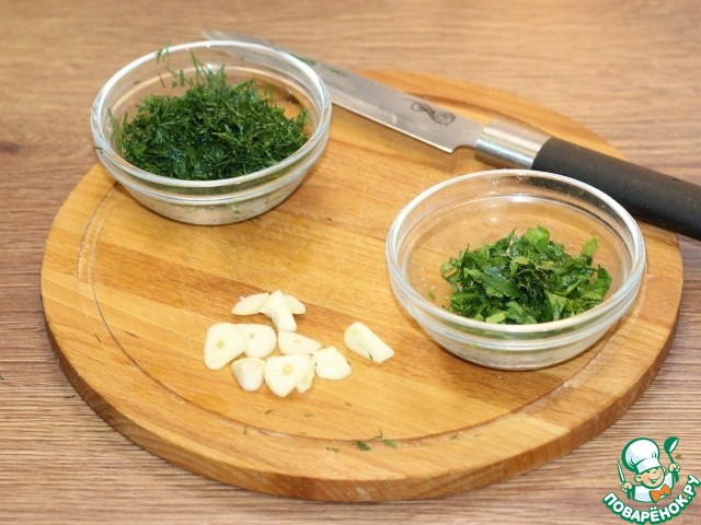 Морские узелки с чесночным маслом