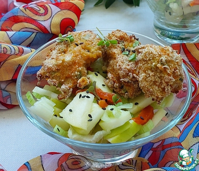 Наггетсы из индейки с овощами