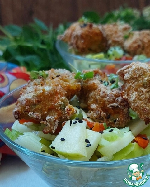 Наггетсы из индейки с овощами