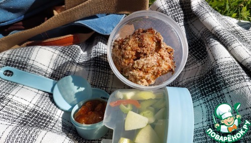 Наггетсы из индейки с овощами