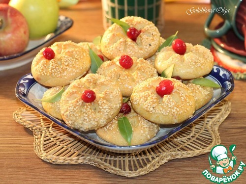 Печенье со вкусом ванили и жаренного кунжута