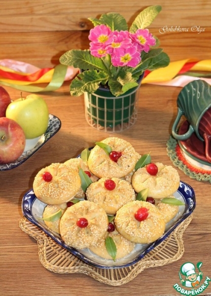 Печенье со вкусом ванили и жаренного кунжута