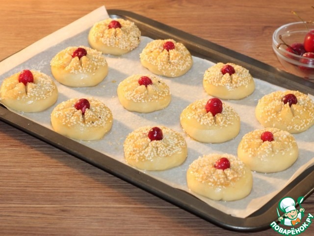 Печенье со вкусом ванили и жаренного кунжута